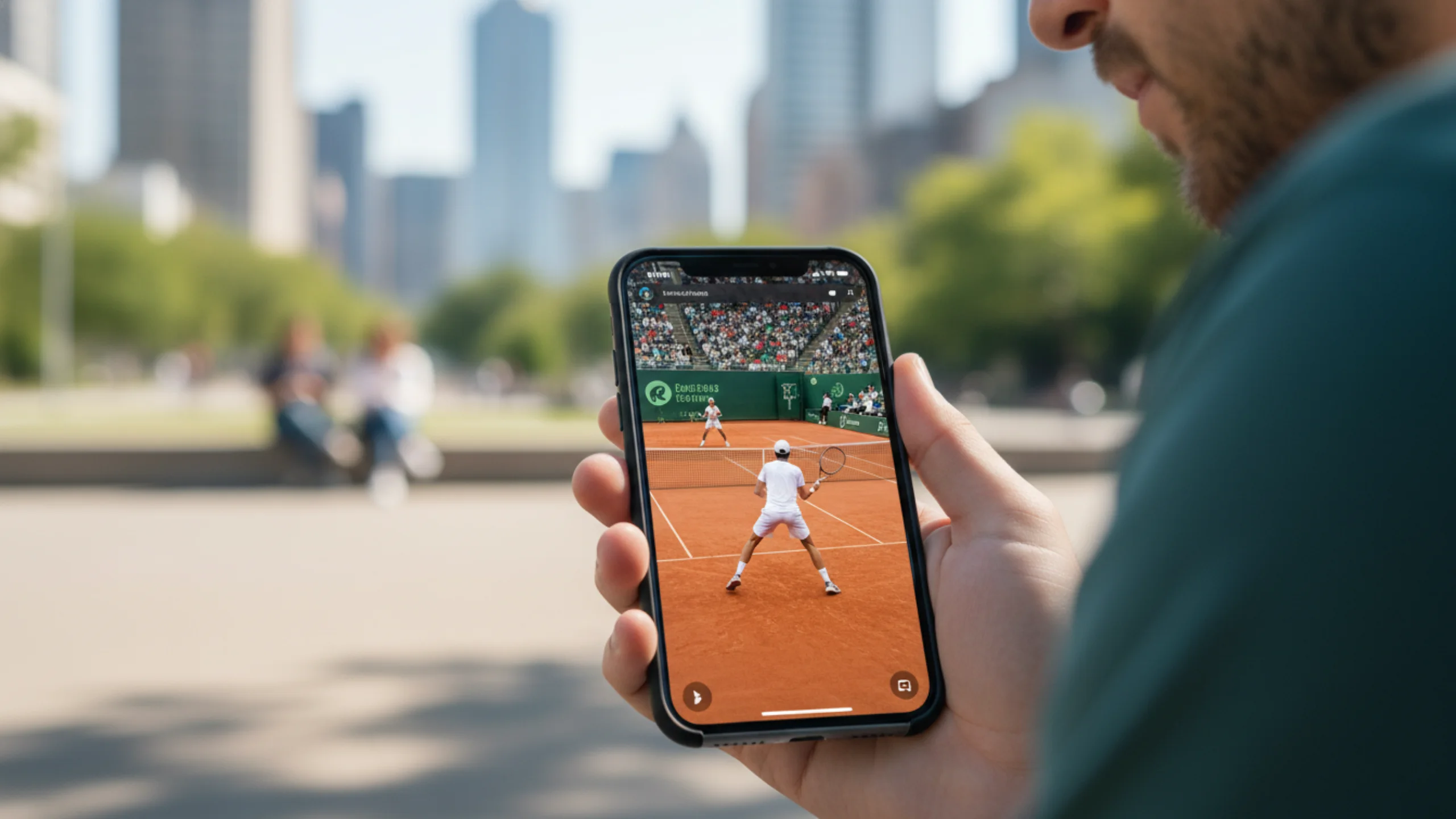 Tenis na mobilu Sledování tenisového zápasu na mobilním telefonu